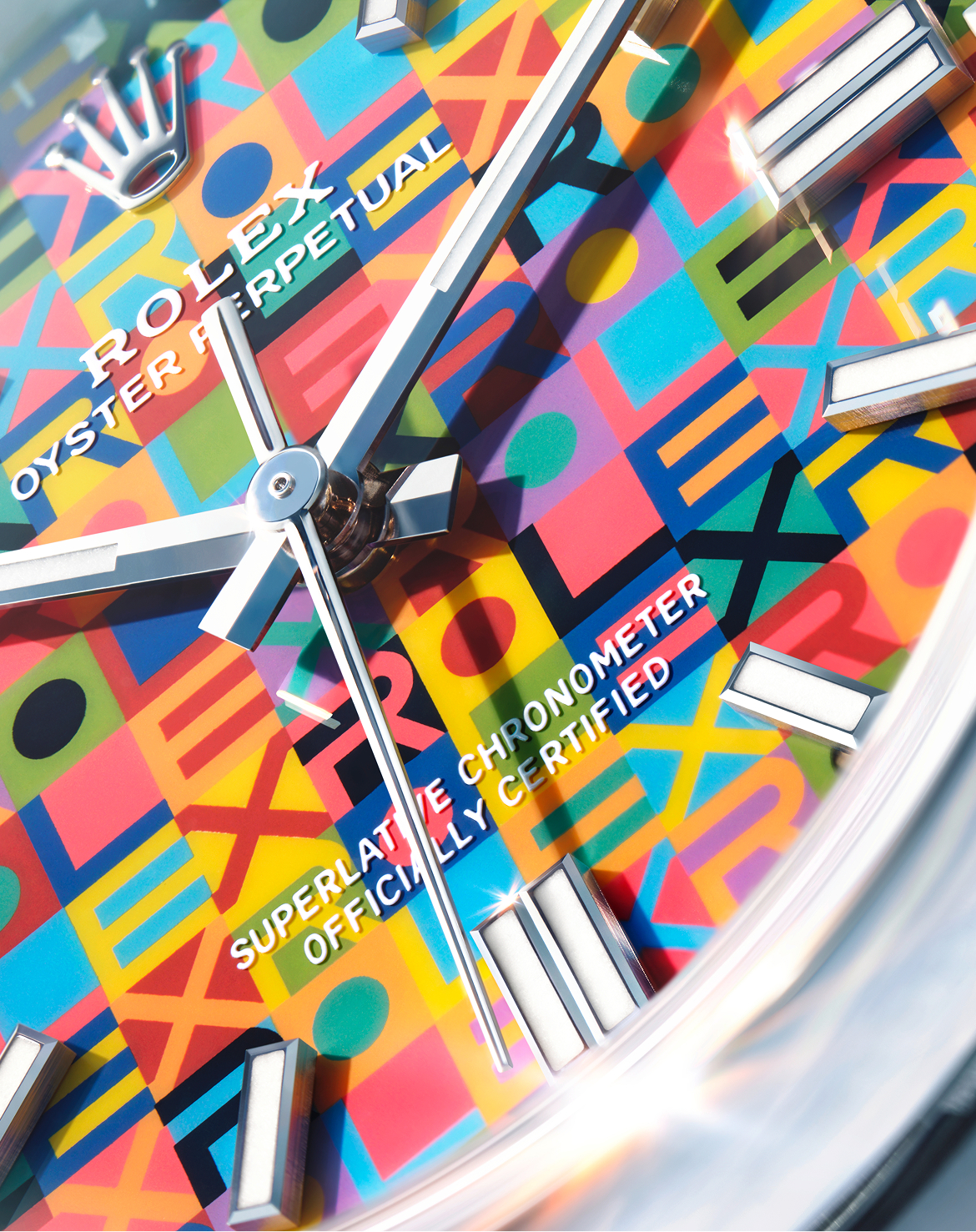 Orologi Oyster Perpetual 36 di Rolex: Quadrante - Un motivo grafico e colorato